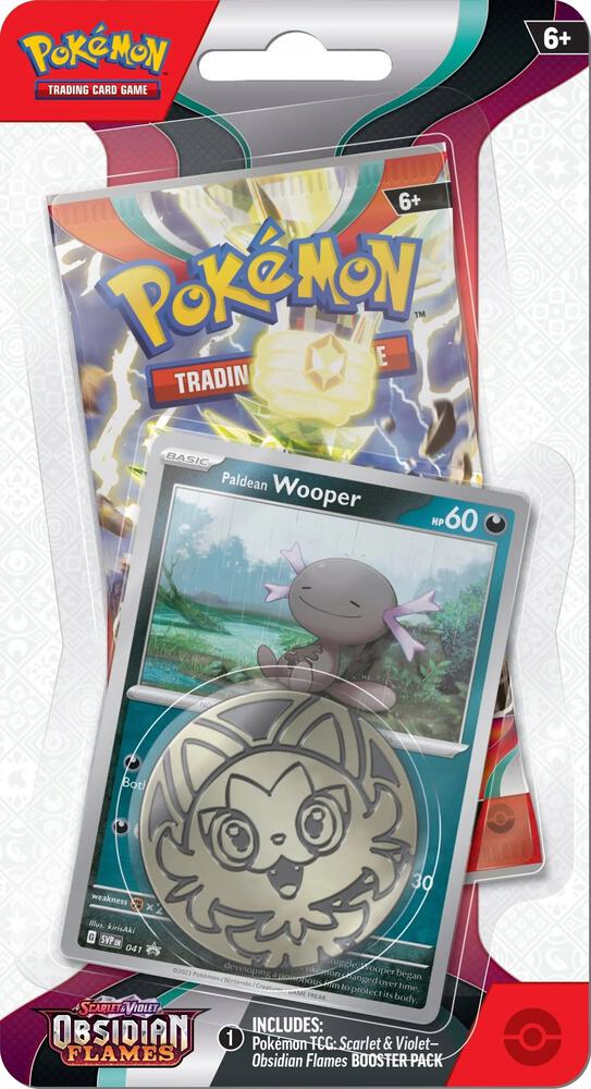 Pokemon - Scarlet and Violet - Obsidian Flames - SV03 - Checklane Blister Pack - Wooper