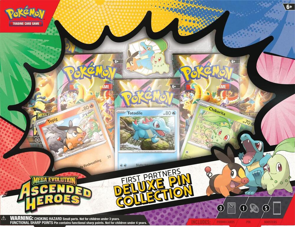 Pokemon - Mega Evolution - Ascended Heroes - ME2.5 - First Partners Deluxe Pin Collection