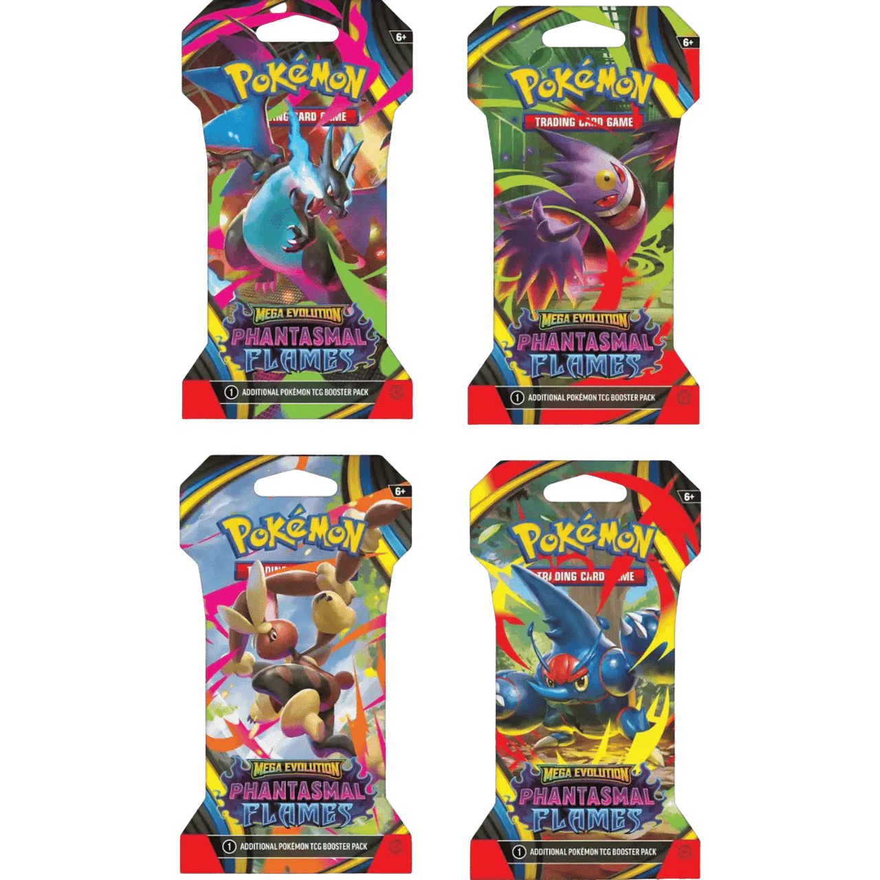 Pokemon - Mega Evolution - Phantasmal Flames - ME02 - Sleeved Booster Pack - Styles Vary