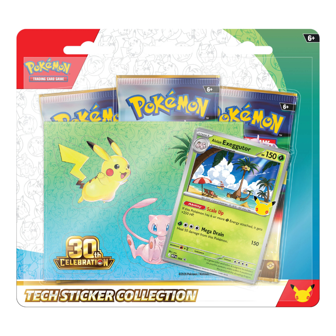 Pokemon 30th Celebration Tech Sticker Collection - Alolan Exeggutor (Pre Order)